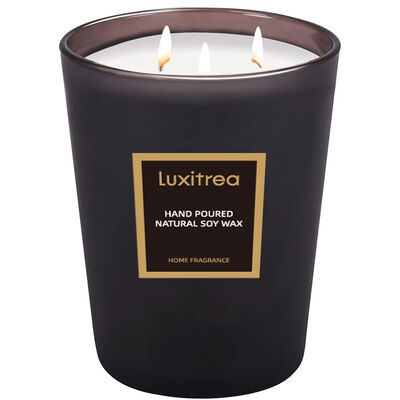 Private Label Cedarwood And Amber Candle For Modern Decor‌ 13 Oz With Glass Jar