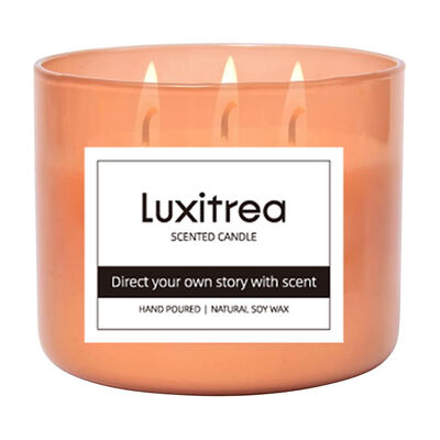 Private Label Candle  MO MAEK   English Red Tea 3 Wicks Scented Candle 10 oz Luxitrea Candle