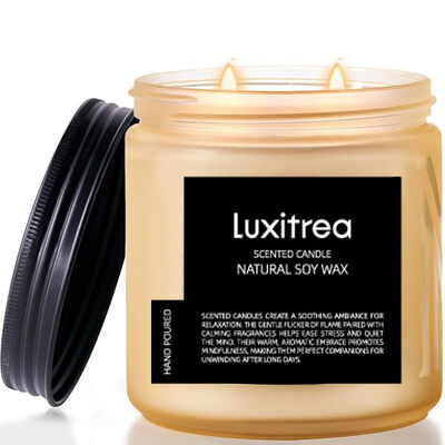 11oz Scented Soy Wax Candle Youkali Yellow Floral Scented Candles 2 Wick 70H Burn Time