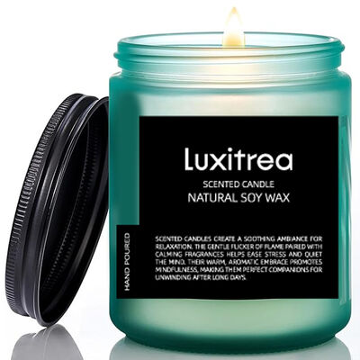 7oz Blue Wind Chime Soy Based Scented Candles Eco Friendly Easy Cleanup