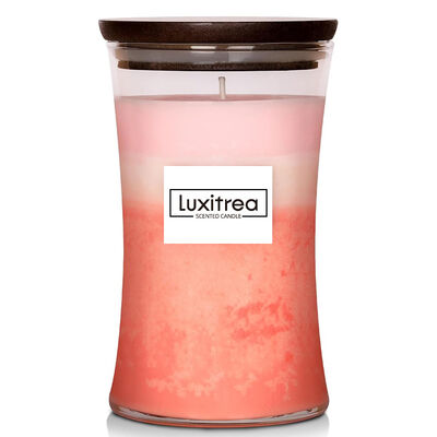 21oz Large Jar Candle With Crackling Wick Romantic Floral Fruity Aroma Rose Scented Candle