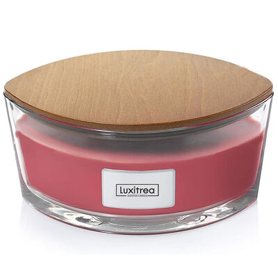 Clean Burning Large Jar Candle 16oz Pink Champagne Scented Candle For Gift