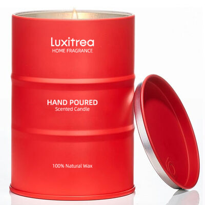 Violet Lavender Jasmine Tin Scented Candle 18 Oz Long Lasting Natural Scented Candles