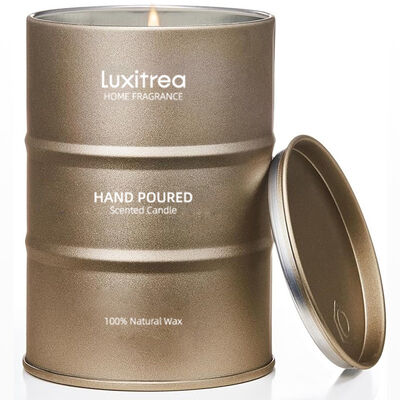 Rose Tin Jar Candle Jasmine Lavender 80 Hours 18 Oz Space Saving Modern Decoration