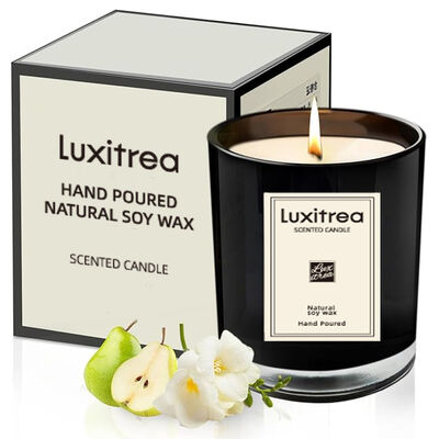 30 Hours Scented Candle Gift Set 6 Oz Of Cranberry Bergamot Pomegranate Aroma