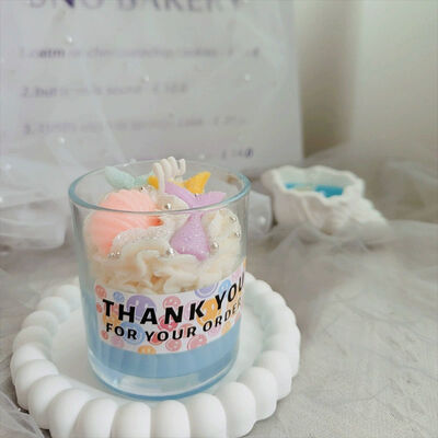 Beauty Cake Shape Candle Peach Luxury Pomegranate Cranberry Scented Candle