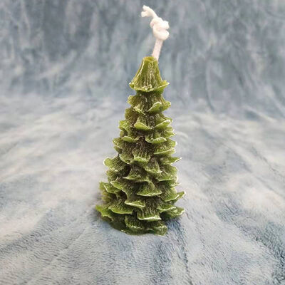 6 Oz Pine Tree Shaped Candle Natural Compact And Cute For Bedroom Display