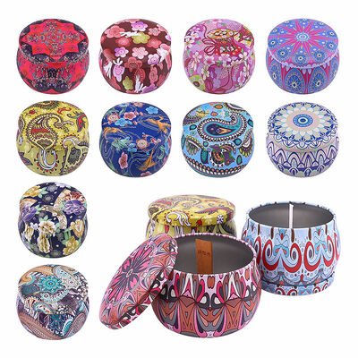 4 Oz Metal Jar Candle 30 Hours Long Burning Time for Patchouli Rose Saffron