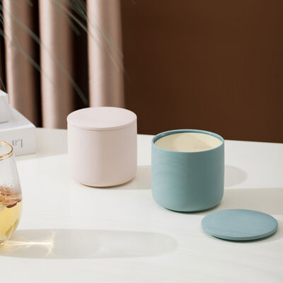 Customizable Ceramic Jar Candle Essential Oil Type For Mango Coconut 4 Oz