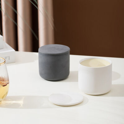 Customizable Ceramic Jar Candle Essential Oil Type For Mango Coconut 4 Oz