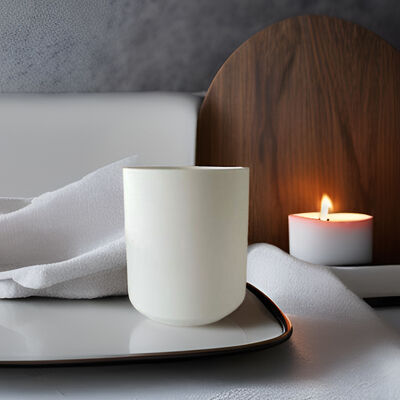 Ceramic Bottle Grapefruit Scented Candle 4oz With Lead Free Cotton Wick