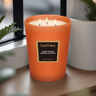 Easy Cleanup Lemongrass And Ginger Candle Modern Wellness‌ For Relaxation