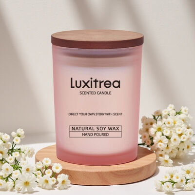 4oz Glass Jar Romantic Scented Candle Long Lasting For Intimate Atmosphere