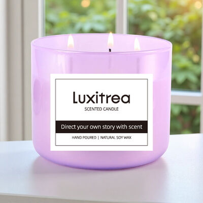 Luxitrea Candle   Lilac Musk Scented Candle  Suitable for Bedroom or Study 10 oz Private Label Candle