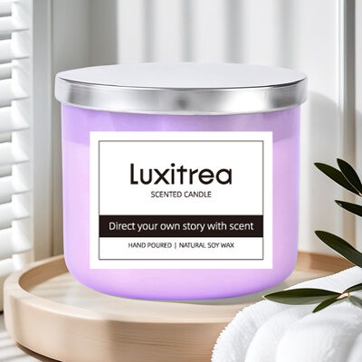 Luxitrea Candle   Lilac Musk Scented Candle  Suitable for Bedroom or Study 10 oz Private Label Candle