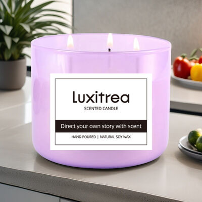 Luxitrea Candle   Lilac Musk Scented Candle  Suitable for Bedroom or Study 10 oz Private Label Candle
