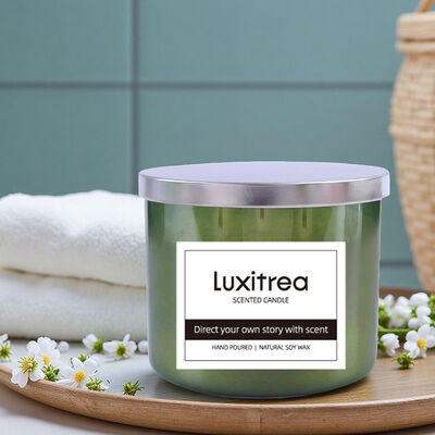 Luxitrea Candle  Mist Forest 3 wicks Scented Candle Meditation or relaxing at night 10oz Private Label Candle