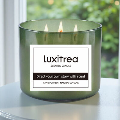 Luxitrea Candle  Mist Forest 3 wicks Scented Candle Meditation or relaxing at night 10oz Private Label Candle