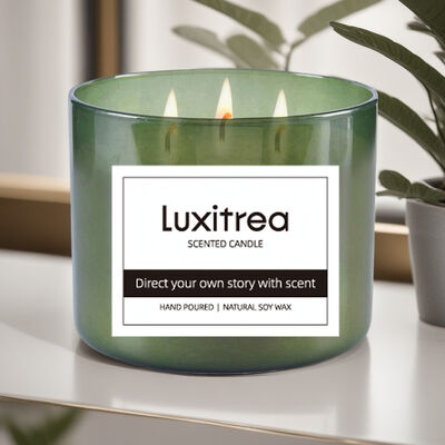 Luxitrea Candle  Mist Forest 3 wicks Scented Candle Meditation or relaxing at night 10oz Private Label Candle