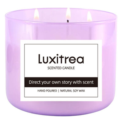 Luxitrea Candle   Lilac Musk Scented Candle  Suitable for Bedroom or Study 10 oz Private Label Candle