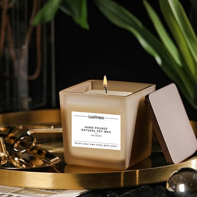 Private Label Candle Luxitrea Candle White Peach Oolong Fragrant Aroma Candle 3 oz