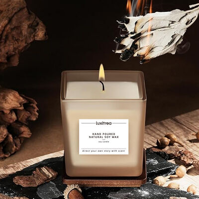 Private Label Candle Luxitrea Candle White Peach Oolong Fragrant Aroma Candle 3 oz