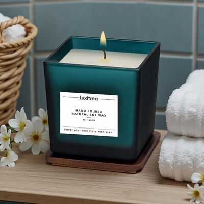 Private Label Candle Luxitrea Candle Lemon mint scented candle