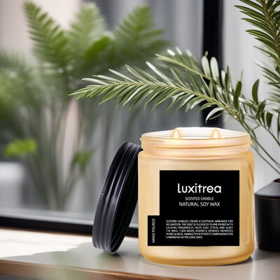 11oz Scented Soy Wax Candle Youkali Yellow Floral Scented Candles 2 Wick 70H Burn Time