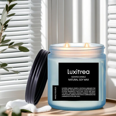 Subtle Art Plum Blossom Candle 11 Oz 2 Wick 70H Burn Time Luxury Design