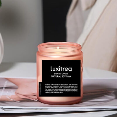 Metal Lid Scented Soy Wax Candle Lotus Scented Candle Warm And Fragrant