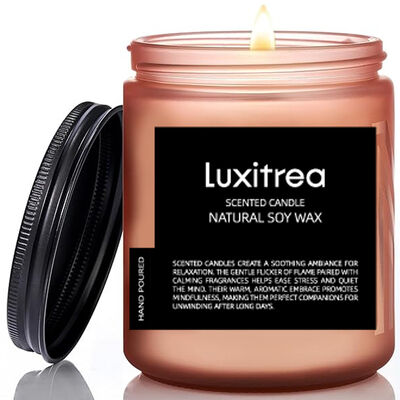 Metal Lid Scented Soy Wax Candle Lotus Scented Candle Warm And Fragrant