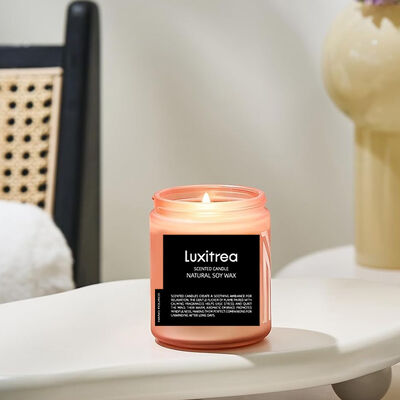 Metal Lid Scented Soy Wax Candle Lotus Scented Candle Warm And Fragrant