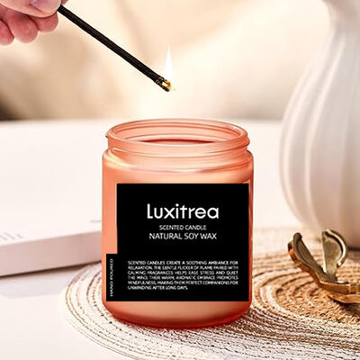 Metal Lid Scented Soy Wax Candle Lotus Scented Candle Warm And Fragrant