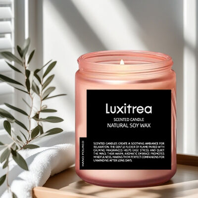 Metal Lid Scented Soy Wax Candle Lotus Scented Candle Warm And Fragrant