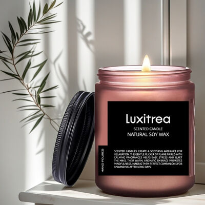 Modern Scented Soy Wax Candle Tropical Orchard Strawberry Scented Candle 7oz 50 Hours