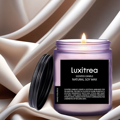 Luxitrea Scented Soy Wax Candle 7 Oz  Lor De Seraphine Valensole For Bedtime Relaxation