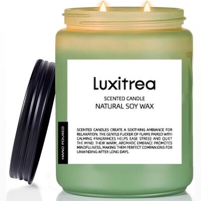 Blueberry Lavender Custom Scented Candles 19 Oz 2 Wick 110 Hours Long Lasting