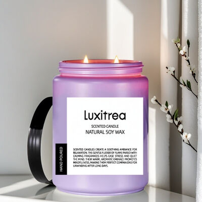 Romantic Atmosphere Lavender Scented Candle Luxitrea Candle 14oz 2 Wick 110 Hours Long Lasting Candle Scented Soy Wax Candle