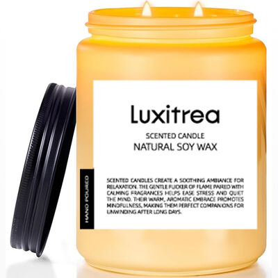 Fresh Fruity Highly Scented Soy Candles Aroma Kumquat 19 Oz 2 Wick 110 Hours