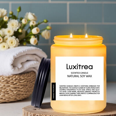 Fresh Fruity Highly Scented Soy Candles Aroma Kumquat 19 Oz 2 Wick 110 Hours