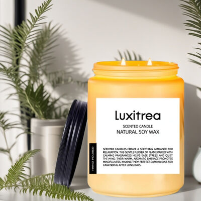 Fresh Fruity Highly Scented Soy Candles Aroma Kumquat 19 Oz 2 Wick 110 Hours