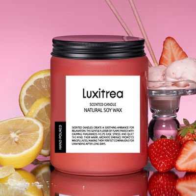 Romantic Atmosphere Elegant Rose Scented Candle 19 Oz 2 Wick Long Lasting