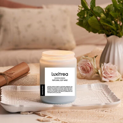 19 Oz Blue Moon Candles 2 Wick ‌Apothecary Style 110 Hours Long Lasting For Bathroom