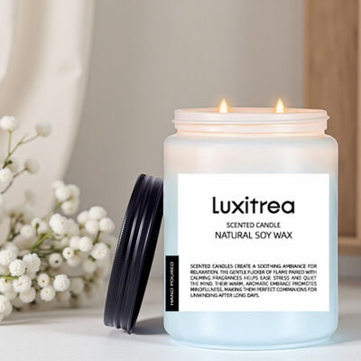 19 Oz Blue Moon Candles 2 Wick ‌Apothecary Style 110 Hours Long Lasting For Bathroom