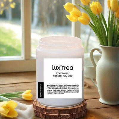 19 Oz Blue Moon Candles 2 Wick ‌Apothecary Style 110 Hours Long Lasting For Bathroom