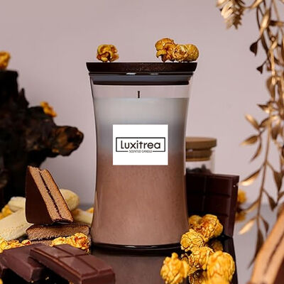 Matterlab Latte Scented Candle Hourglass Jar With Crackling Wick 21oz