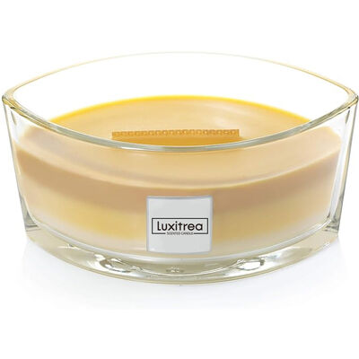 Single Wick Large Jar Candle Milk Scented Candle Crackles 16oz Luxitrea Glass Jar With Lid