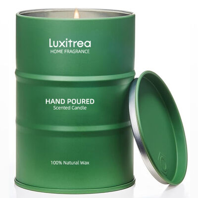 Hyacinth Tuberose Tin Scented Candle Natural Essential Oils Violet Scented Candle