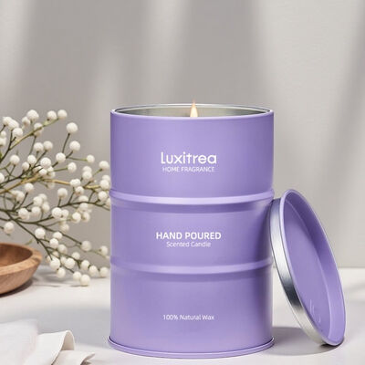 Osmanthus Iris Neroli Metal Jar Candle 80 Hours 18 Oz Customizable For Decoration Gift