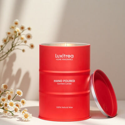 Violet Lavender Jasmine Tin Scented Candle 18 Oz Long Lasting Natural Scented Candles